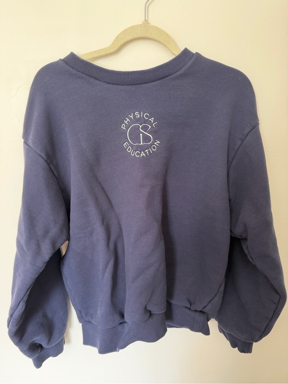 Gymshark Navy Crewneck Sweatshirt with White Logo Detail